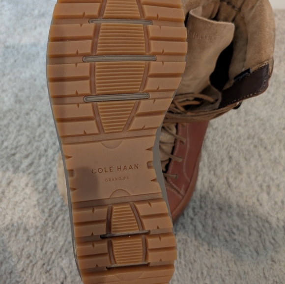 Cole Haan Waterproof Lace-up Boots Tan- Size 7.5 - Picture 14 of 16